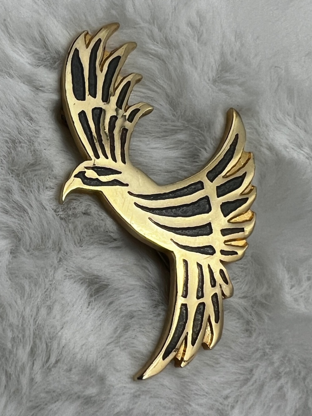 Vintage Signed Rivest Canada Modernist Enamel Bird Brooch Pin